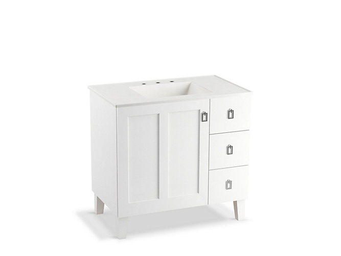 Poplin® Cabinet 914mm in White